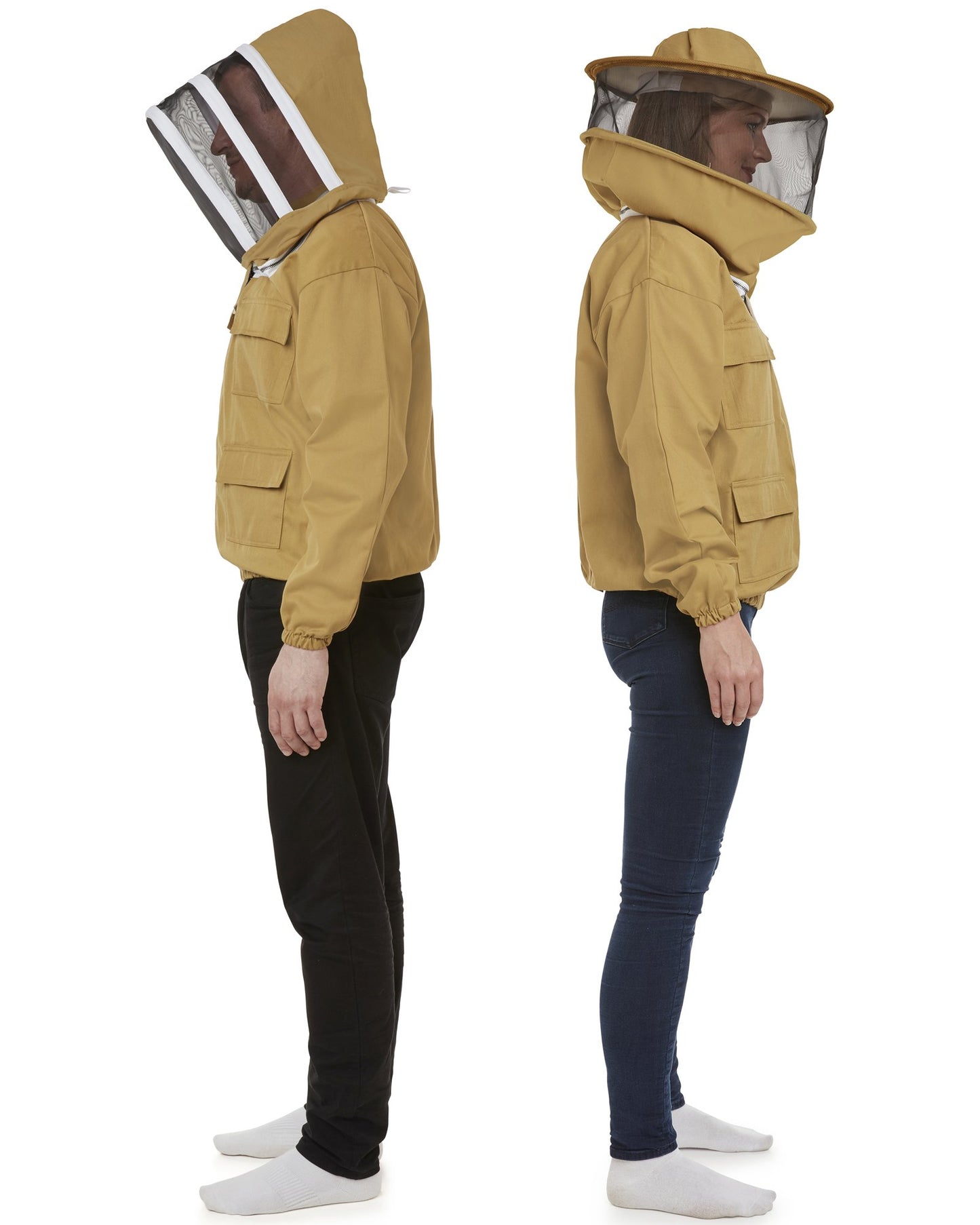 Max Protect - Cotton Beekeeping Jacket with 2 Veils Round & Fencing โ Safe and Protected