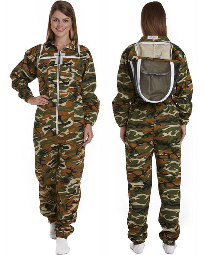 Max Protect - Cotton Beekeeping Suit with 2 Veils Round & Fencing – Safe and Protected