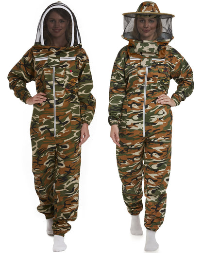Max Protect - Cotton Beekeeping Suit with 2 Veils Round & Fencing – Safe and Protected