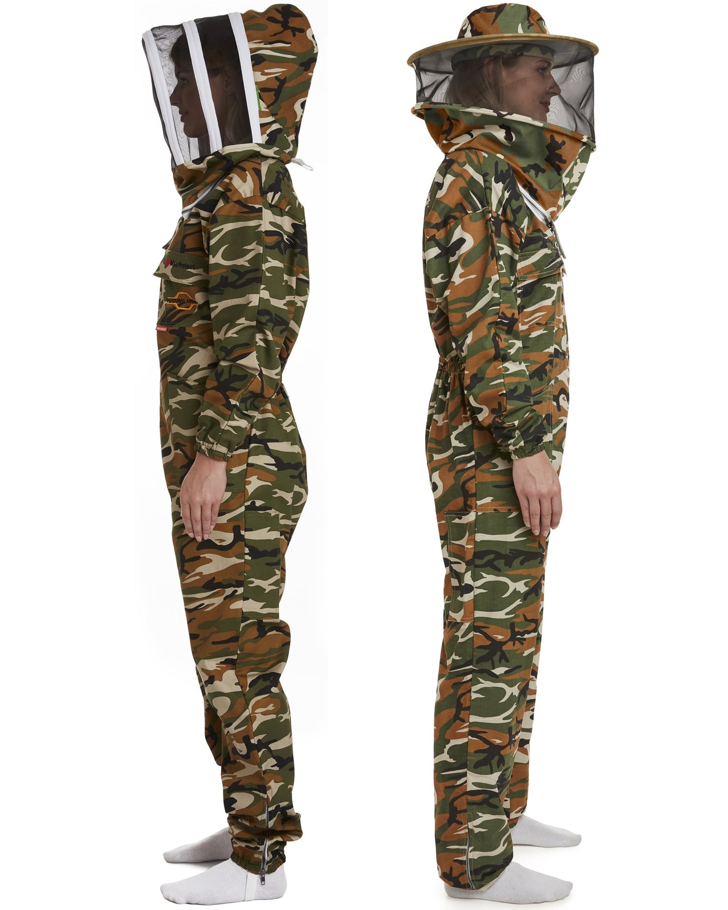 Max Protect - Cotton Beekeeping Suit with 2 Veils Round & Fencing – Safe and Protected