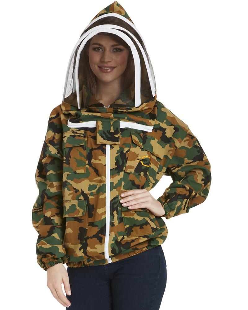 Apiarist Beekeeping Jacket - Polycotton - Non-Flammable Fencing Veil - Backyard Beekeeper