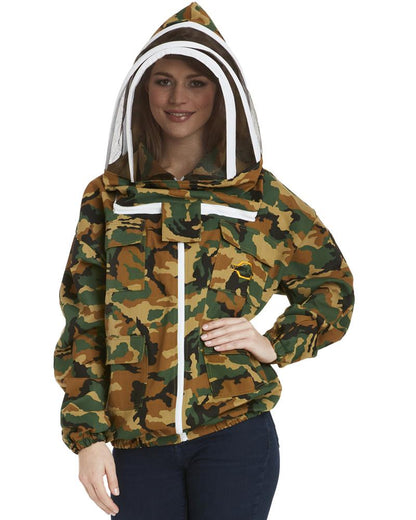 Apiarist Beekeeping Jacket - Polycotton - Non-Flammable Fencing Veil - Backyard Beekeeper