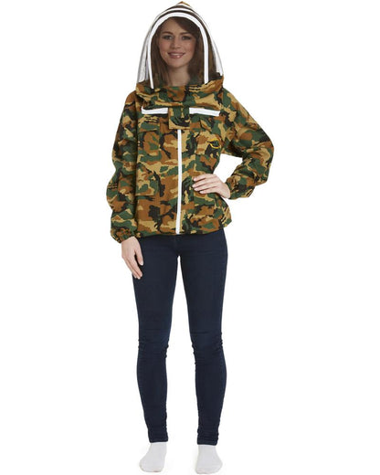 Apiarist Beekeeping Jacket - Polycotton - Non-Flammable Fencing Veil - Backyard Beekeeper