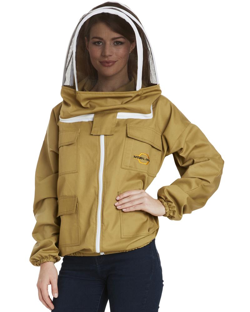 Apiarist Beekeeping Jacket - Polycotton - Non-Flammable Fencing Veil - Backyard Beekeeper
