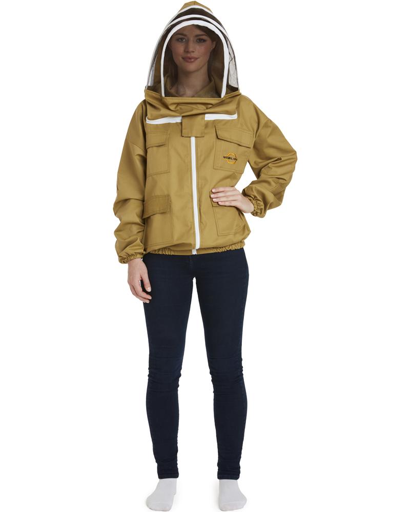 Apiarist Beekeeping Jacket - Polycotton - Non-Flammable Fencing Veil - Backyard Beekeeper