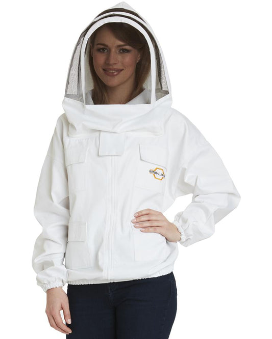 Apiarist Beekeeping Jacket - Polycotton - Non-Flammable Fencing Veil - Backyard Beekeeper