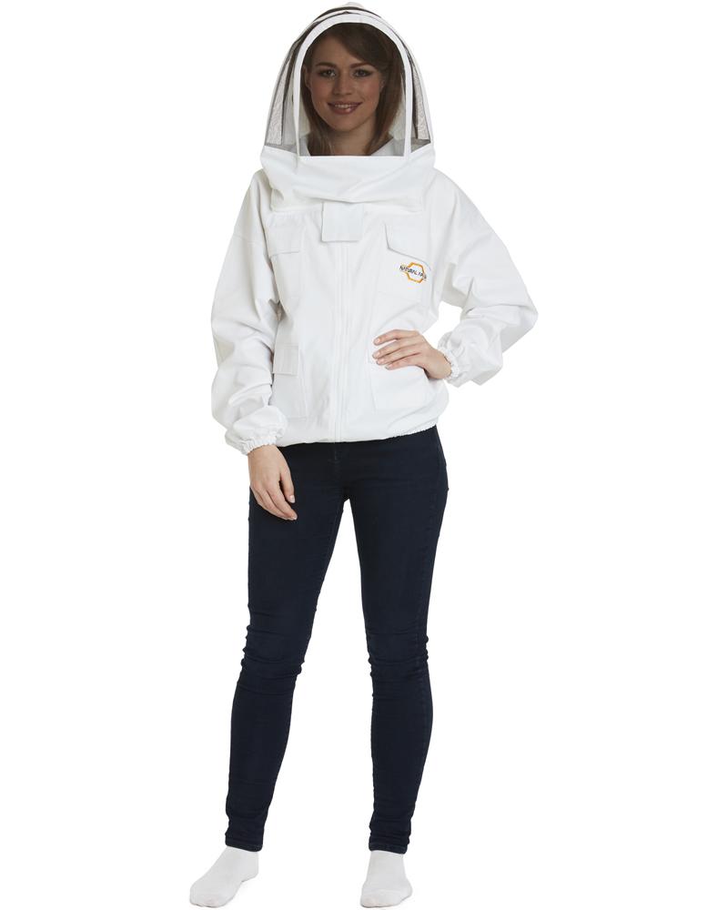 Apiarist Beekeeping Jacket - Polycotton - Non-Flammable Fencing Veil - Backyard Beekeeper