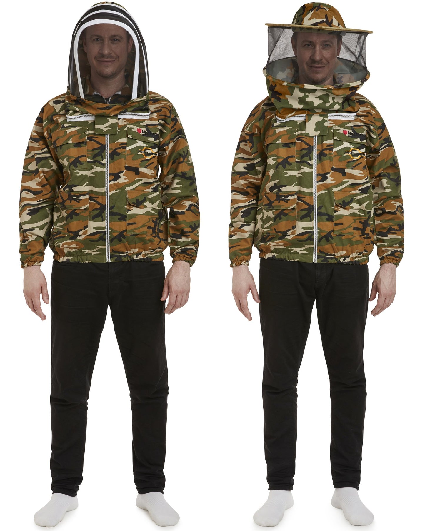 Max Protect - Cotton Beekeeping Jacket with 2 Veils Round & Fencing – Safe and Protected