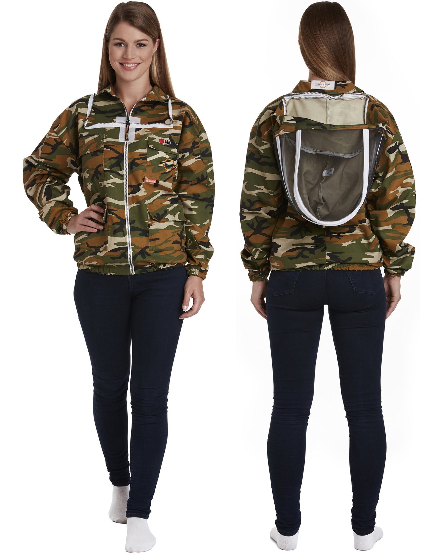 Max Protect - Cotton Beekeeping Jacket with 2 Veils Round & Fencing – Safe and Protected