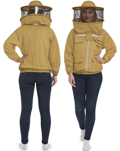 Max Protect - Cotton Beekeeping Jacket with 2 Veils Round & Fencing – Safe and Protected