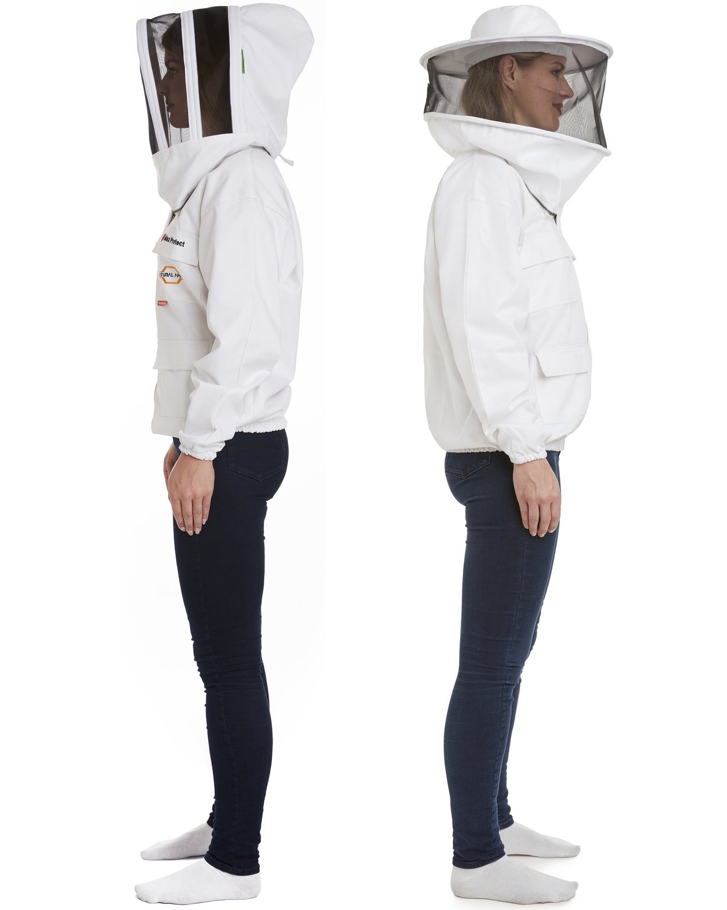 Max Protect - Cotton Beekeeping Jacket with 2 Veils Round & Fencing – Safe and Protected
