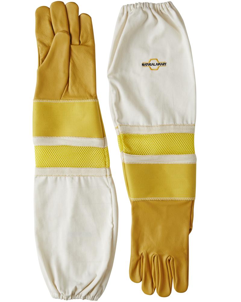 Ventilated Beekeeping Gloves - Sting Proof Cuffs - Goatskin/Cowhide