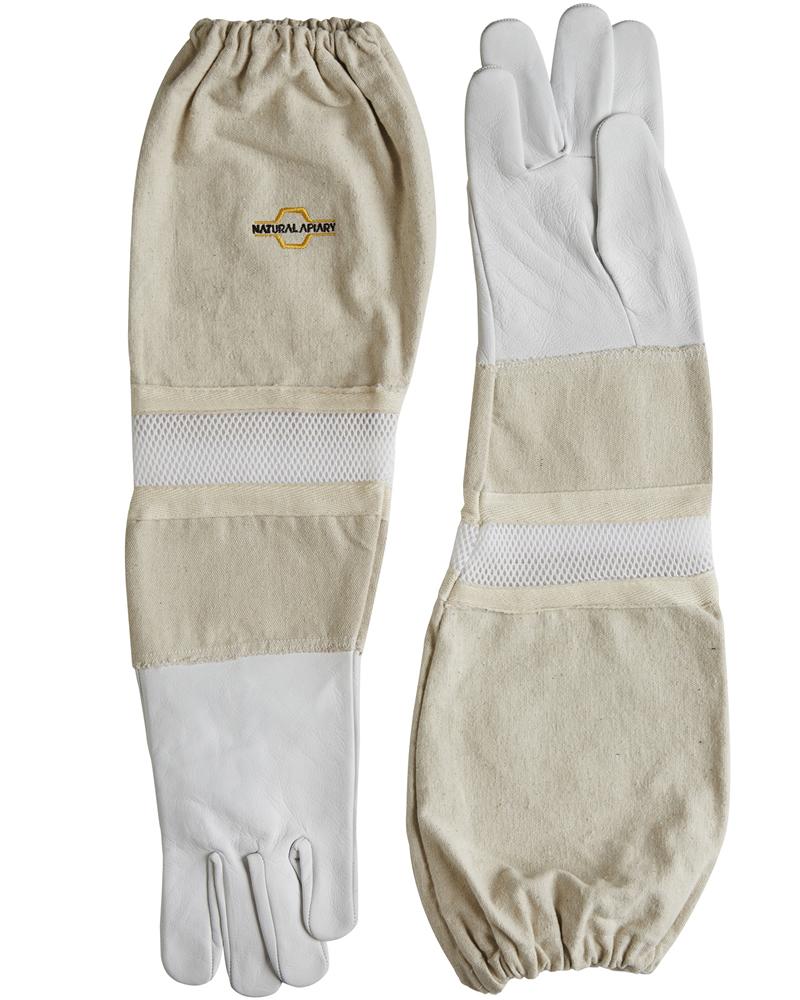 Ventilated Beekeeping Gloves - Sting Proof Cuffs - Goatskin/Cowhide
