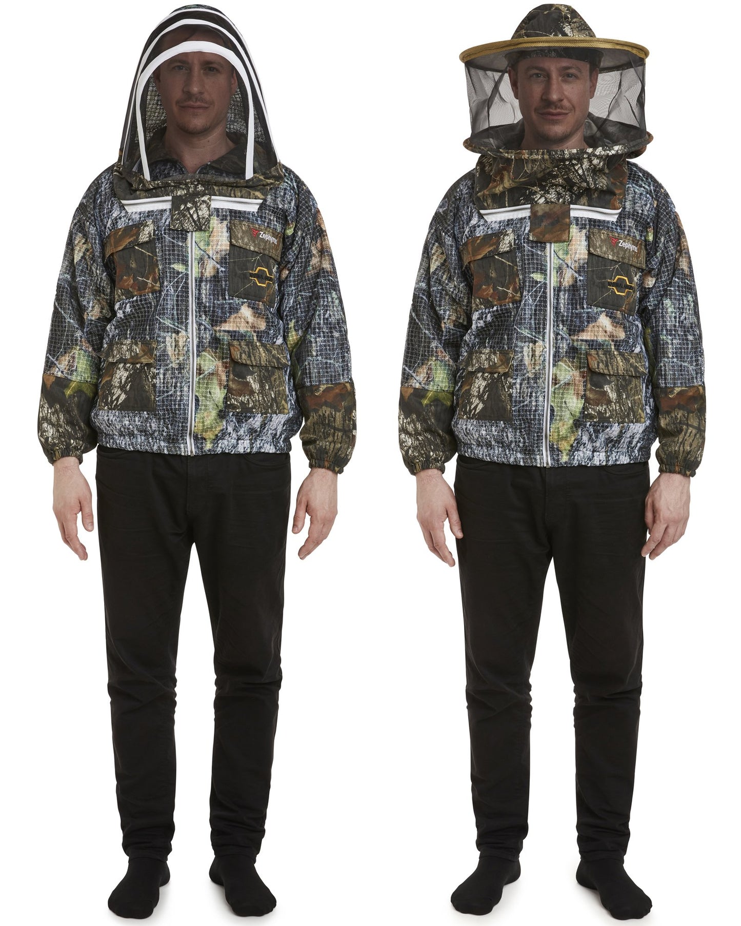 Zephyros - 3 Layer Ventilated Beekeeping Jacket with 2 veils Round & Fencing - Stay Cool & Protected