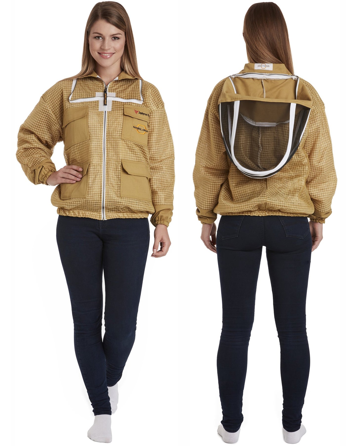 Zephyros - 3 Layer Ventilated Beekeeping Jacket with 2 veils Round & Fencing - Stay Cool & Protected