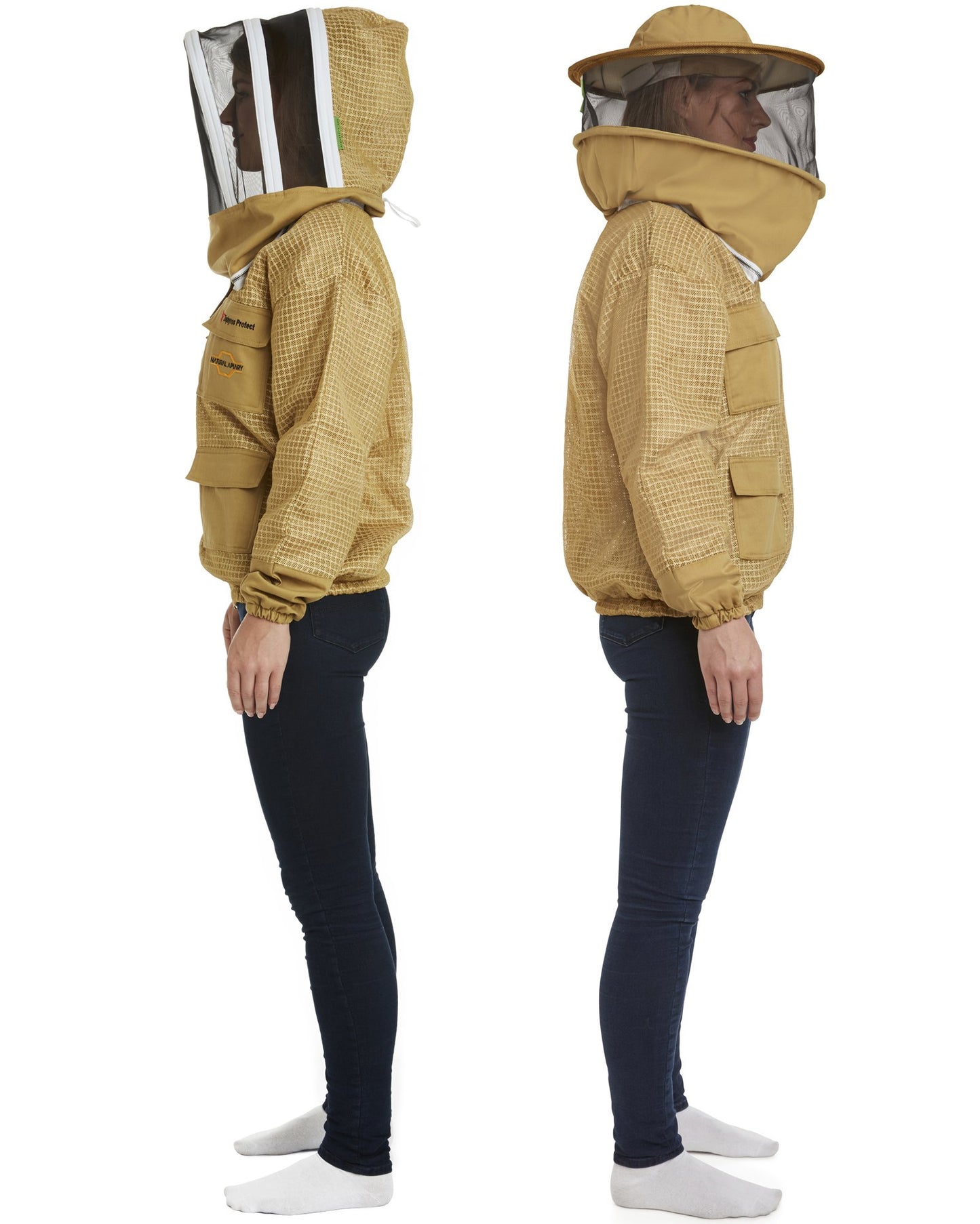 Zephyros - 3 Layer Ventilated Beekeeping Jacket with 2 veils Round & Fencing - Stay Cool & Protected