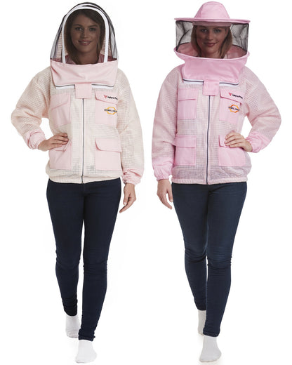 Zephyros - 3 Layer Ventilated Beekeeping Jacket with 2 veils Round & Fencing - Stay Cool & Protected