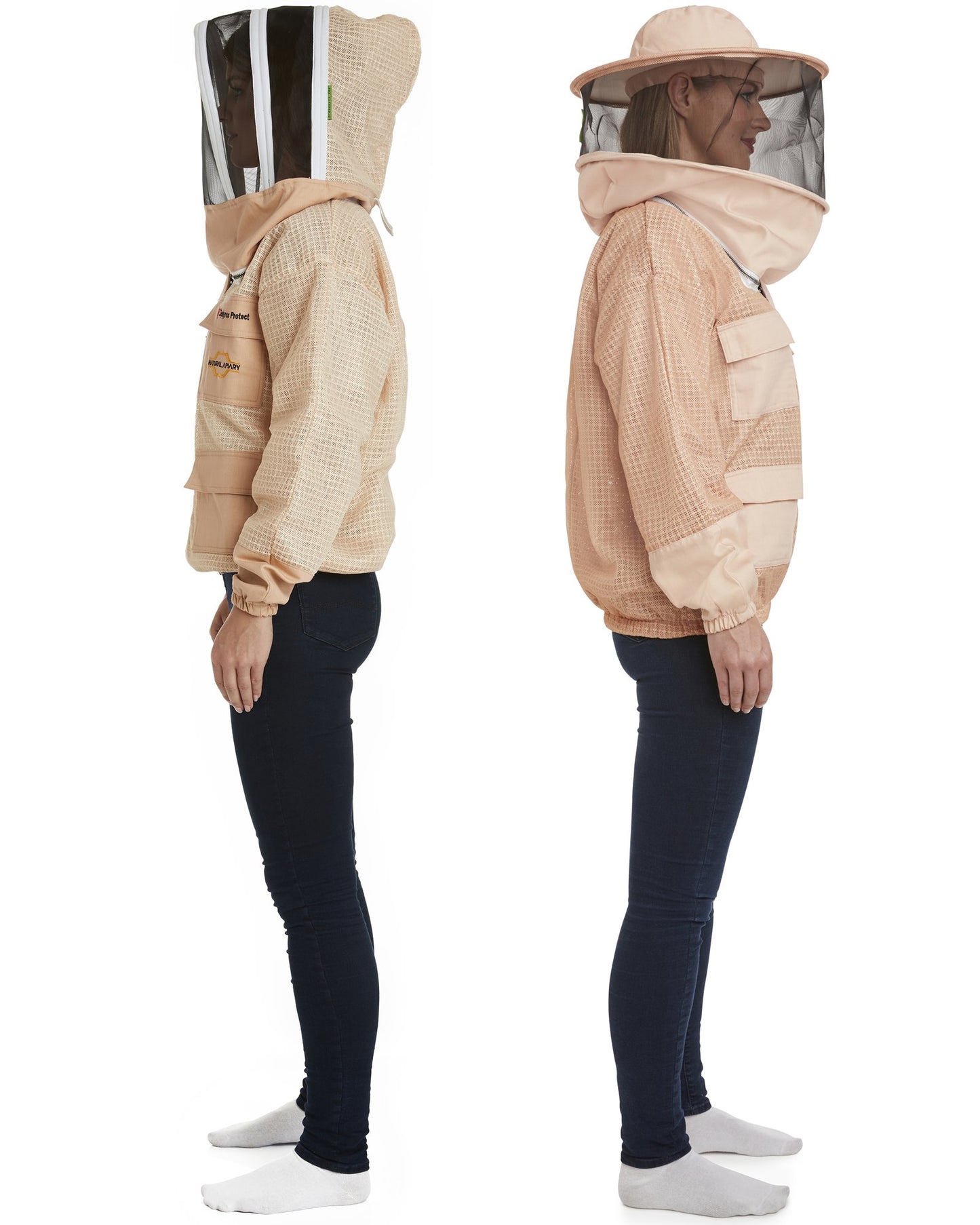 Zephyros - 3 Layer Ventilated Beekeeping Jacket with 2 veils Round & Fencing - Stay Cool & Protected