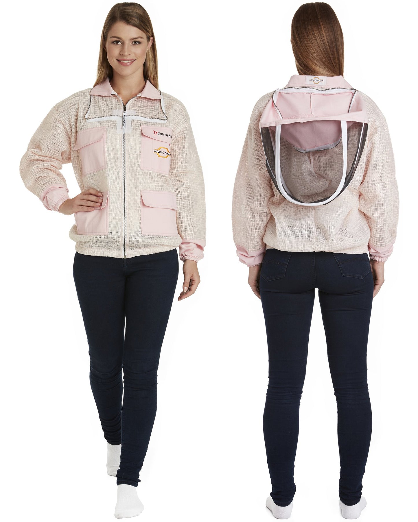 Zephyros - 3 Layer Ventilated Beekeeping Jacket with 2 veils Round & Fencing - Stay Cool & Protected