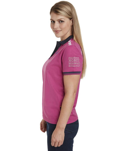 Natural Apiary Beekeepers Polo Shirt - 100% Soft Cotton with Embroidered Blue Honey Bee