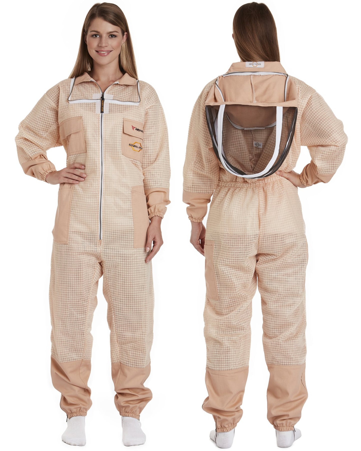 Zephyros - 3 Layer Ventilated Beekeeping Suit with 2 Veils Round & Fencing - Stay Protected & Cool