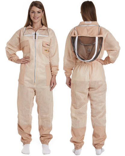 Zephyros - 3 Layer Ventilated Beekeeping Suit with 2 Veils Round & Fencing - Stay Protected & Cool